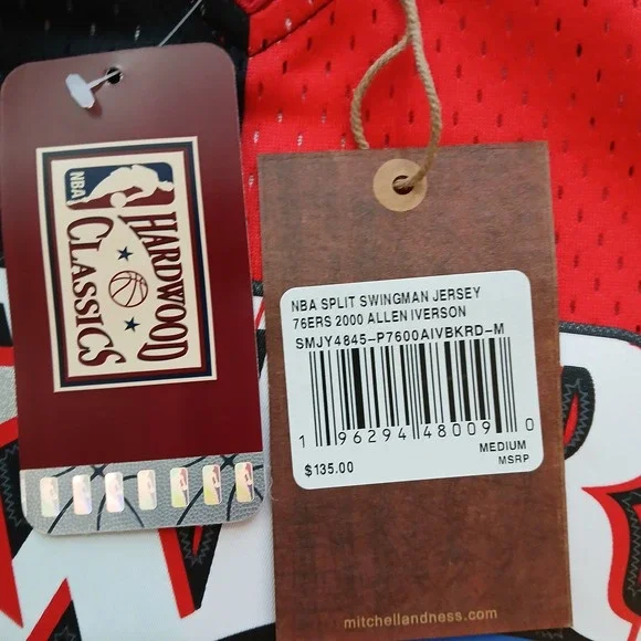 Allen Iverson Jersey Mens Medium Mitchell & Ness 2000 Split Swingman 76ers - Picture 2 of 11